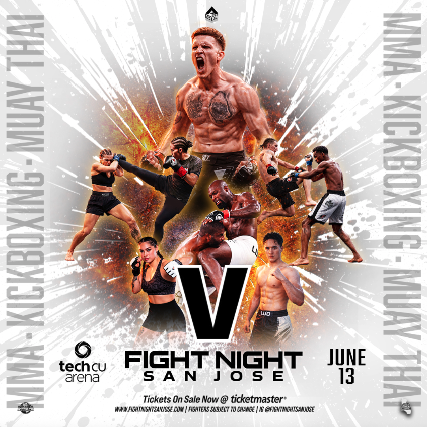 Fight Night Riocard Fight Night V San Jose - June 13 at Tech CU Arena | MMA, Kickboxing ...